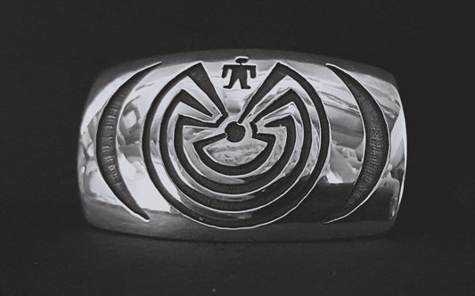 Belt Buckle - Hopi Man in the Maze by Anderson Koinba 1"